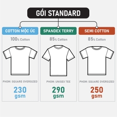 GÓI COMBO STANDARD_3 ÁO TRƠN_TRẢI NGHIỆM CHẤT VẢI