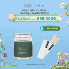 Mua 1 Nến ly tròn sáp đậu nành size M tặng 2 hộp diêm