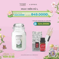 Mua nến hũ L được tặng 1 tinh dầu 4Home 10ml và 1 hộp diêm