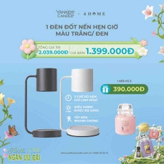 Mua 1 đèn đốt nến hẹn giờ Trắng/ Đen tặng 1 nến hũ S