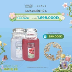 Combo - Mua 2 nến hũ size L tặng 1 Chụp nến trang trí