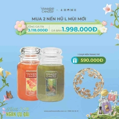 Mua 2 nến hũ L mùi mới tặng 1 Chụp nến trang trí