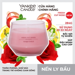 Nến ly bầu Yankee Candle mùi Fresh Cut Rose