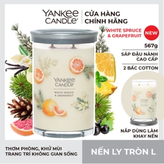 Nến ly tròn sáp đậu nành L - White Spruce & Grapefruit