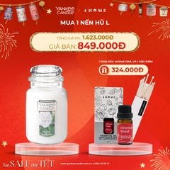Mua nến hũ L được tặng 1 tinh dầu 4Home 10ml và 1 hộp diêm