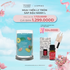 Mua nến ly tròn L được tặng hộp 1 tinh dầu 4Home 10ml và 1 hộp diêm