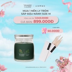 Mua 1 Nến ly tròn sáp đậu nành size M tặng 2 hộp diêm