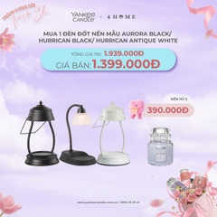 Mua 1 Đèn đốt nến mẫu Aurora Black/ Hurrican Black/ Hurrican Antique White tặng 1 nến hũ S
