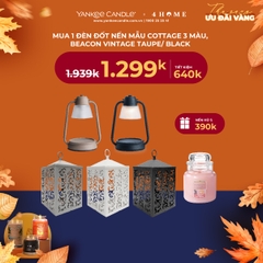 Mua 1 đèn đốt nến Beacon Black/ Beacon Vintage/ Cottage tặng 1 nến hũ size S