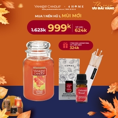 Mua nến hũ L mùi mới được tặng 1 tinh dầu 4Home 10ml và 1 hộp diêm