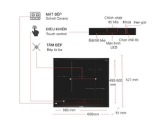 Bếp từ 3 vùng nấu Bosch PID675DC1E Series 8