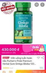 Puritan’s Pride Ginko Biloba 120mg