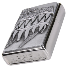 Zippo 28969 – Zippo Dragon Lighters – Fire Breathing Dragon Emblem Brushed Chrome