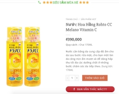 Nước hoa hồng CC Melano Rohto Nhật Bản