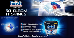 Viên Rửa Bát Finish Quantum túi 60 viên