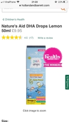 DHA Drops - DHA dạng giọt cho bé từ 3 tháng tới 5 tuổi của Anh