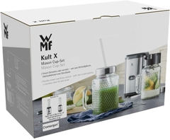 Set 02 bình sơ cua thủy tinh kèm ống hút cho máy xay sinh tố WMF Mix and Go