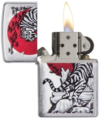 Zippo 29889 – Zippo Asian Tiger Design Brushed Chrome