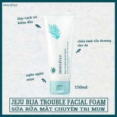 Sữa rửa mặt trị mụn Innisfree Bija Trouble Facial Foam