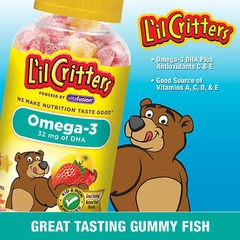 Kẹo Dẻo Omega 3 + DHA Gummy Fish 180V