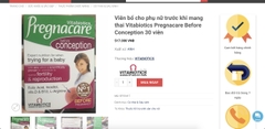 Viên uống Vitabiotics Pregnacare Before Conception cho phụ nữ chuẩn bị mang thai