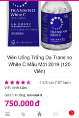 Transino hộp xanh - Viên uống trị nám tàn nhang, hàng nội địa Nhật