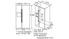Tủ lạnh Bosch KAD92SB30 Side by side Serie 8 dung tích 636L