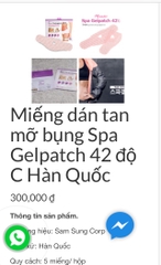 SPA GEL PATCH 42°C – miếng dán tan mỡ bụng