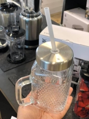 Set 02 bình sơ cua thủy tinh kèm ống hút cho máy xay sinh tố WMF Mix and Go