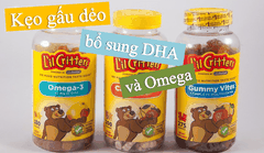 Kẹo Dẻo Omega 3 + DHA Gummy Fish 180V