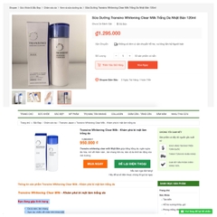 Sữa dưỡng Transino Whitening Clear Milk EX