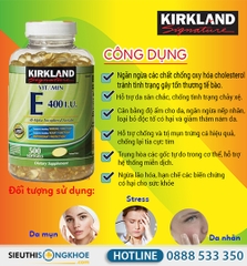 Vitamin E Thiên Nhiên 400 I.U Kirkland Signature