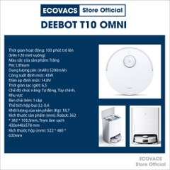 Robot hút bụi lau nhà Ecovacs Deebot T10 OMNI