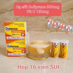 Viên sủi hạ sốt Doliprane Vitamin C 500mg/150mg