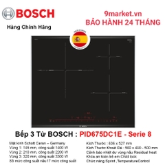 Bếp từ 3 vùng nấu Bosch PID675DC1E Series 8