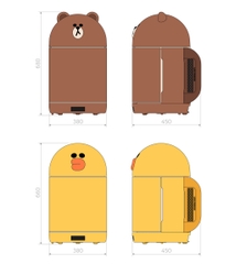 Tủ lạnh mini đựng mỹ phẩm Ccomo Line Friends