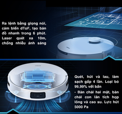 Robot hút bụi lau nhà Ecovacs Deebot T10 OMNI