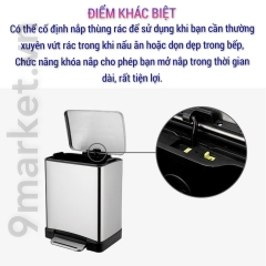 Thùng rác inox cao cấp Hanssem 20L