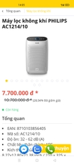 Máy lọc không khí Philips AC1214/10