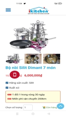 Bộ nồi Silit Diamant 7 món
