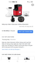 Máy ép chậm Klarstein 400W