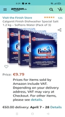 Muối rửa bát làm sạch Finish
