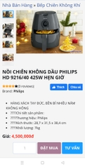 Nồi chiên không dầu Philips HD9216/40