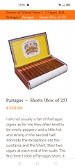 Xì gà Partagas Short Hộp gỗ 25 điếu