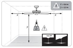 Quạt trần Lindby Ruhne