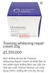 Kem đêm Transino Whitening Repair Cream
