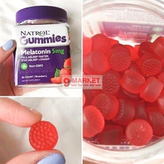 KẸO DẺO CHỐNG MẤT NGỦ NATROL NONGMO VỊ DÂU