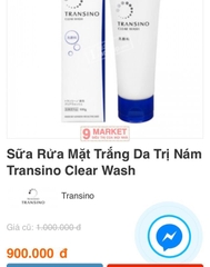 Sữa rửa mặt Transino Clear Wash