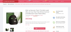 Mặt nạ Naruko Tea Tree Shine Control & Blemish Clear Mask