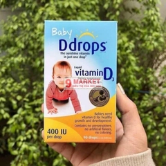 Bổ sung Vitamin D cho trẻ sơ sinh Baby Ddrops Vitamin D3 400IU 90 giọt